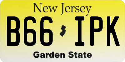 NJ license plate B66IPK