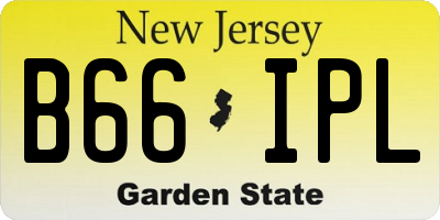 NJ license plate B66IPL
