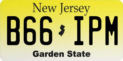 NJ license plate B66IPM