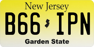 NJ license plate B66IPN