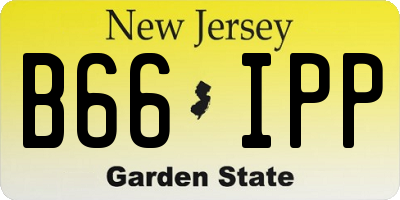 NJ license plate B66IPP