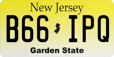 NJ license plate B66IPQ