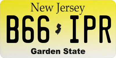 NJ license plate B66IPR