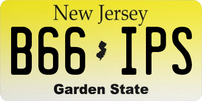 NJ license plate B66IPS