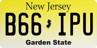 NJ license plate B66IPU