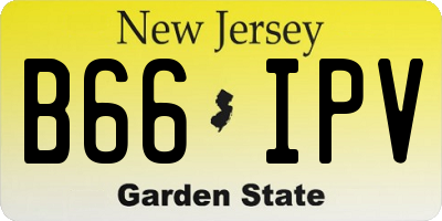 NJ license plate B66IPV