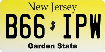 NJ license plate B66IPW