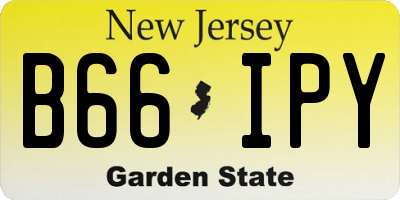 NJ license plate B66IPY