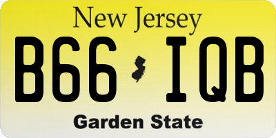 NJ license plate B66IQB