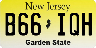 NJ license plate B66IQH