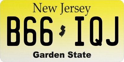 NJ license plate B66IQJ
