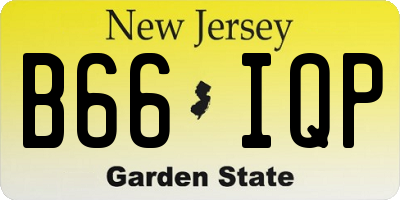 NJ license plate B66IQP