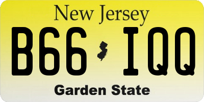 NJ license plate B66IQQ