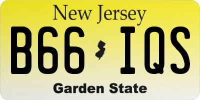 NJ license plate B66IQS