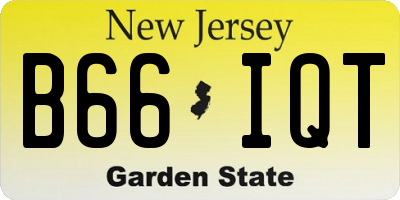 NJ license plate B66IQT