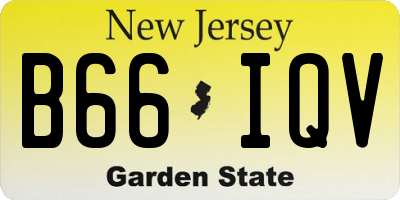 NJ license plate B66IQV