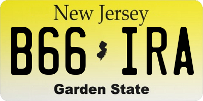 NJ license plate B66IRA