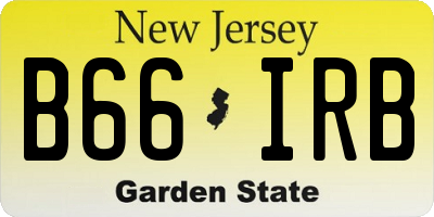 NJ license plate B66IRB