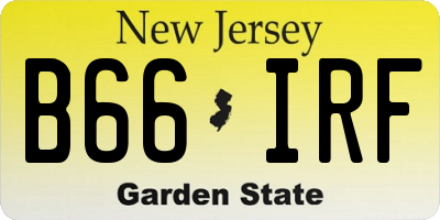 NJ license plate B66IRF