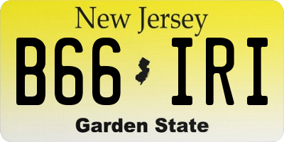 NJ license plate B66IRI