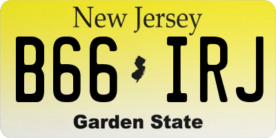 NJ license plate B66IRJ
