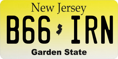 NJ license plate B66IRN