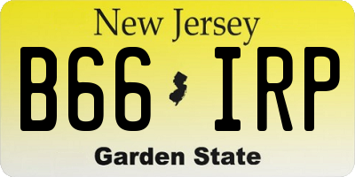 NJ license plate B66IRP