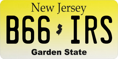 NJ license plate B66IRS