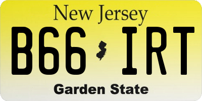 NJ license plate B66IRT