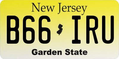 NJ license plate B66IRU