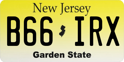 NJ license plate B66IRX