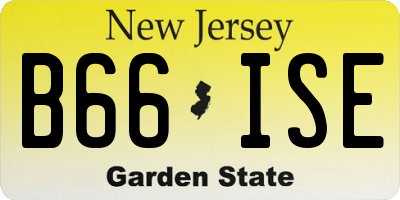 NJ license plate B66ISE