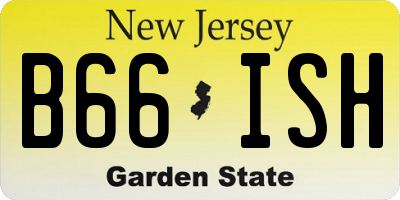 NJ license plate B66ISH
