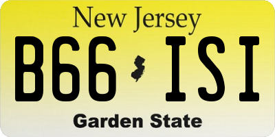 NJ license plate B66ISI
