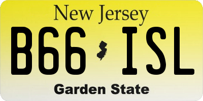 NJ license plate B66ISL
