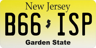 NJ license plate B66ISP