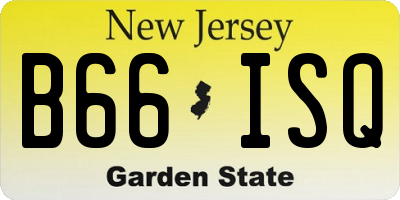 NJ license plate B66ISQ