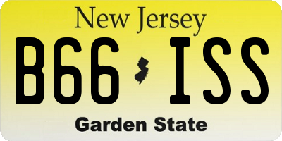 NJ license plate B66ISS