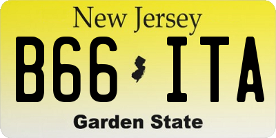 NJ license plate B66ITA