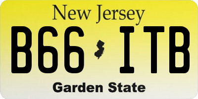 NJ license plate B66ITB
