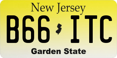NJ license plate B66ITC