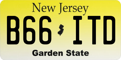 NJ license plate B66ITD