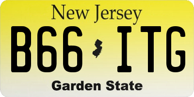 NJ license plate B66ITG