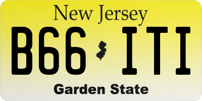 NJ license plate B66ITI