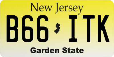 NJ license plate B66ITK
