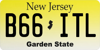 NJ license plate B66ITL