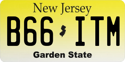 NJ license plate B66ITM