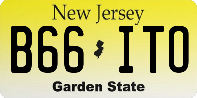 NJ license plate B66ITO