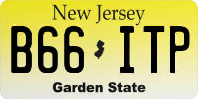 NJ license plate B66ITP