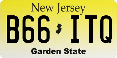 NJ license plate B66ITQ